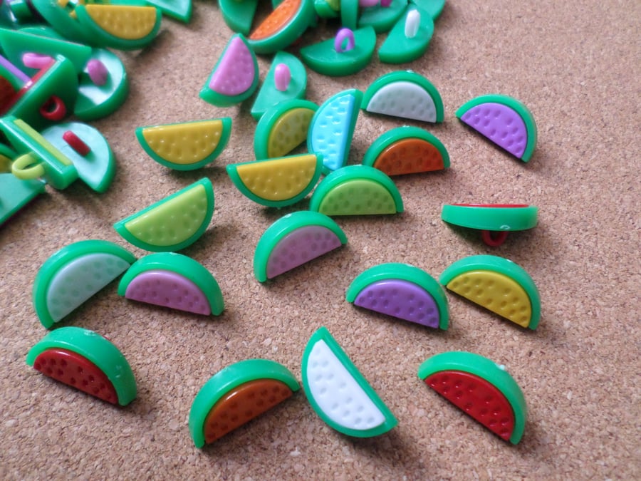 30 x Shanked Acrylic Buttons - 20mm - Watermelo... - Folksy