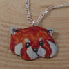 Anodised Aluminium Red Panda Necklace AAN111815