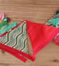 Handmade Christmas mini bunting in a red green colourway. - Image 4