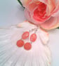 Raspberry Quartz Drop Bead and Chip Necklace and Earrings, Gift for Her - Image 3