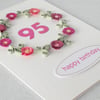 Handmade quilled 80th birthday card with quilling daisies - any age, any colour