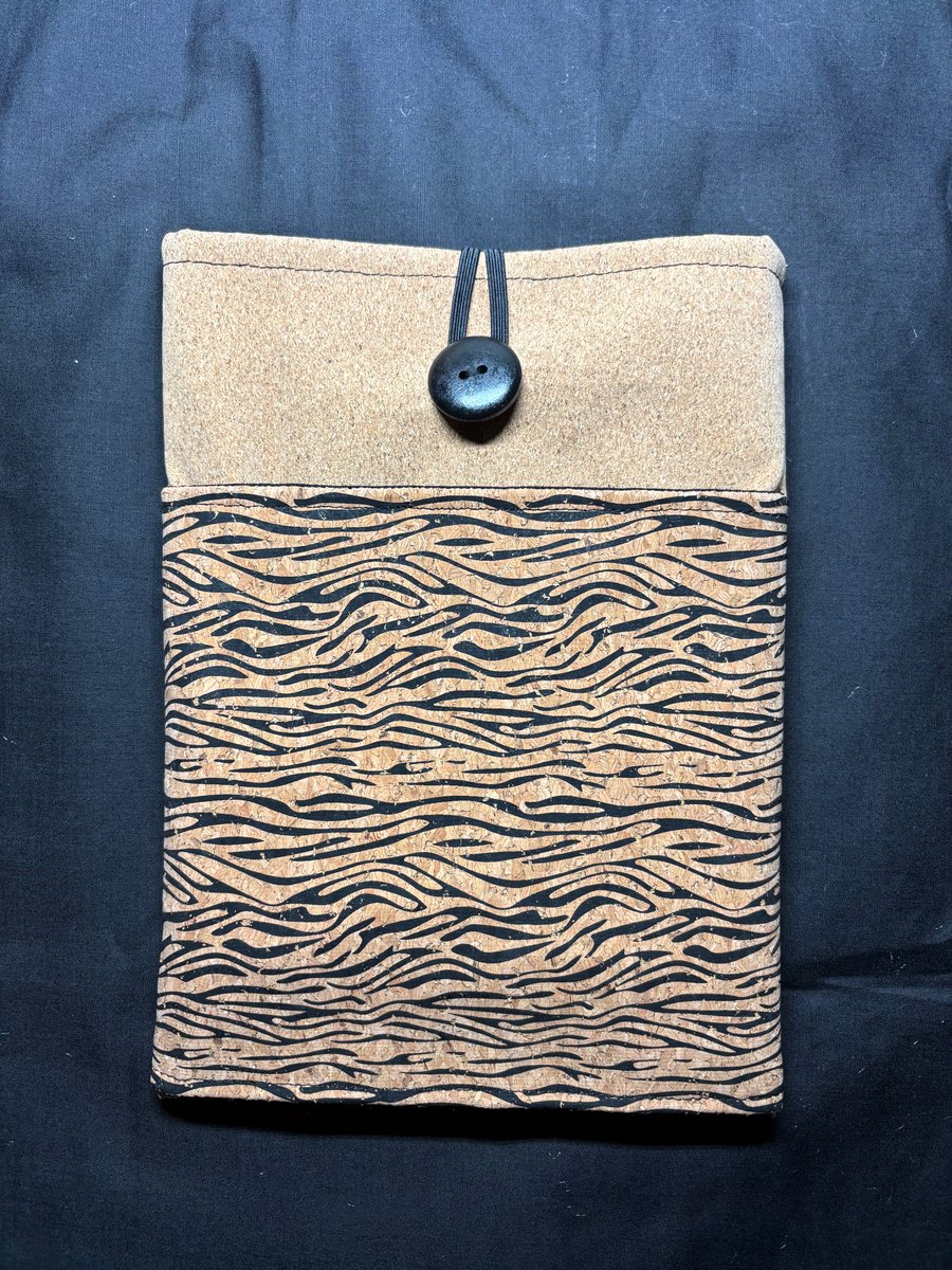 A5 tiger print cork fabric sleeve