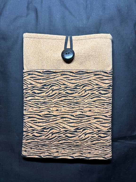 A5 tiger print cork fabric sleeve