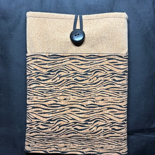 A5 tiger print cork fabric sleeve