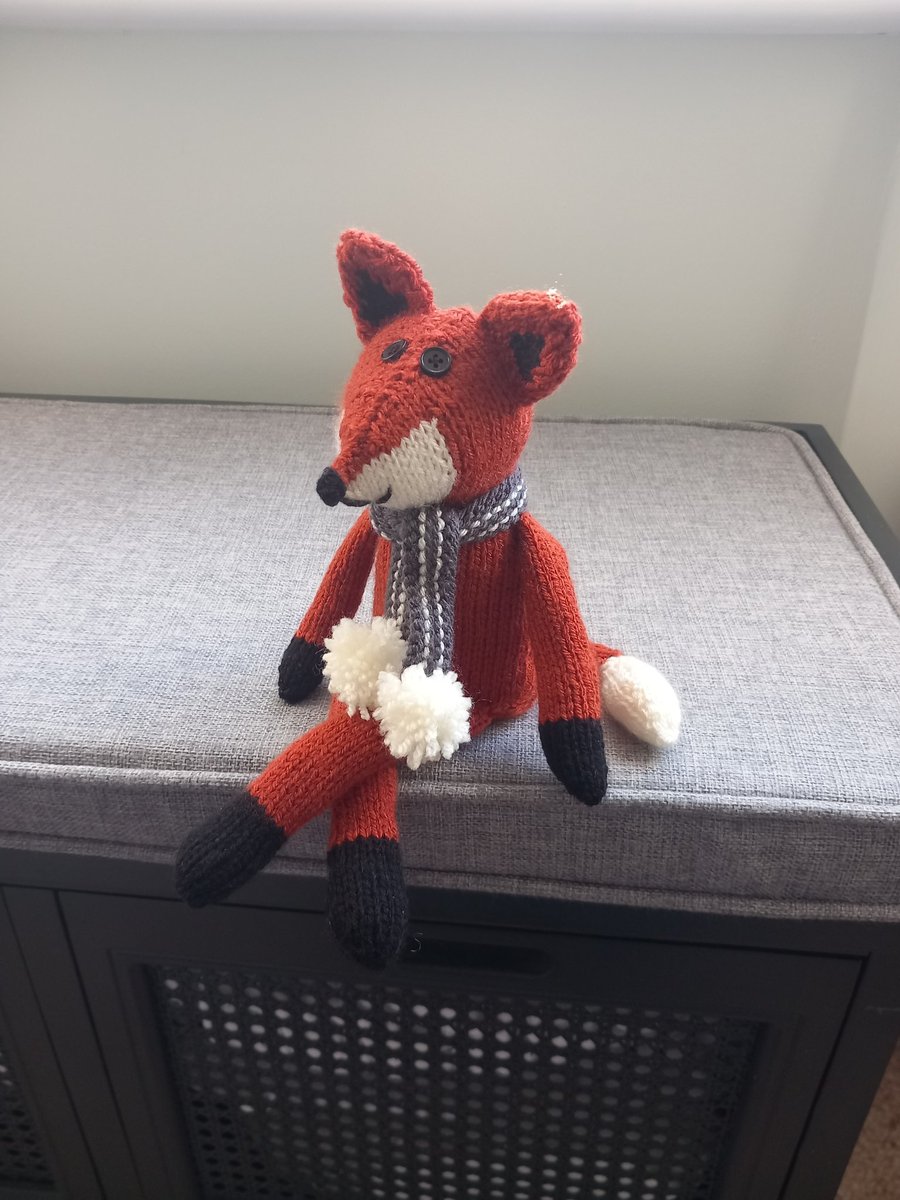 Hand Knitted Fox - Home Decoration - Unique Gift