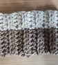 Handmade Fisherman's Hat and Neck Warmer in Parchment and Brown  - Image 4