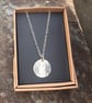 Hammered Eco Silver Circle Pendant - Image 5