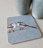 Long-tailed tit coaster - Image 1