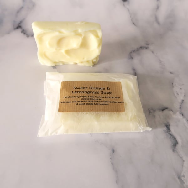 Handcrafted Sweet Orange & Lemongrass Soap Bar