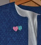 Painted Leopard Print Wooden Heart Brooch - Image 4