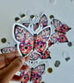 Art Sticker Butterfly Nature Insect Matt vinyl Waterproof Artwork  - Image 1