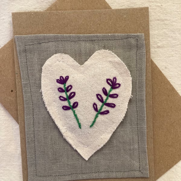 Lavender heart card