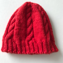 Cable beanie hat