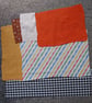 Upcycled slow stitching kit includes fabric, buttons, thread, lace, ribbon - Image 4