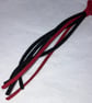 Black Red Suede Keyring Bag Charm w Gunmetal Heart Shaped Carabiner - Image 5