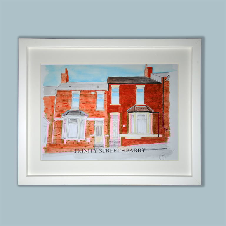 Gavin and Stacey, Gwen and Stacey's House watercolour print