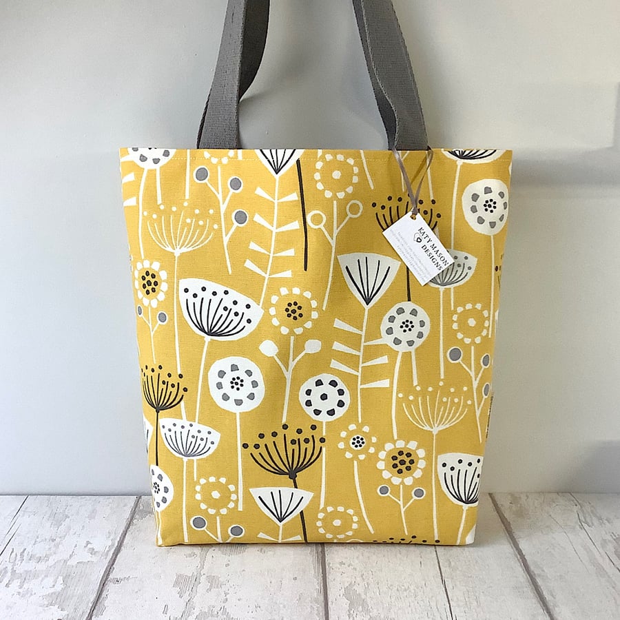 Tote Bag - Yellow Seed Heads - Floral