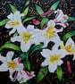 White Lilly  Botanical Watercolour Original Painting - Image 1