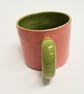 Fungus Ceramic Mug, Coral and Green  - Image 5