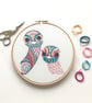 Embroidery Kit - Ostrich Embroidery Kit, Hand Embroidery - Image 1