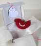 'A little bird told me' wool felt and crochet bird letterbox gift.