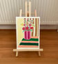 Pink Vase Bouquet - Original Oil Pastel Still Life