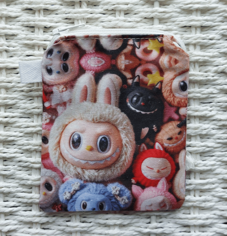 Cute Monster Toys Cotton Coin Purse or Card Holder.