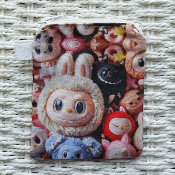 Cute Monster Toys Cotton Coin Purse or Card Holder.