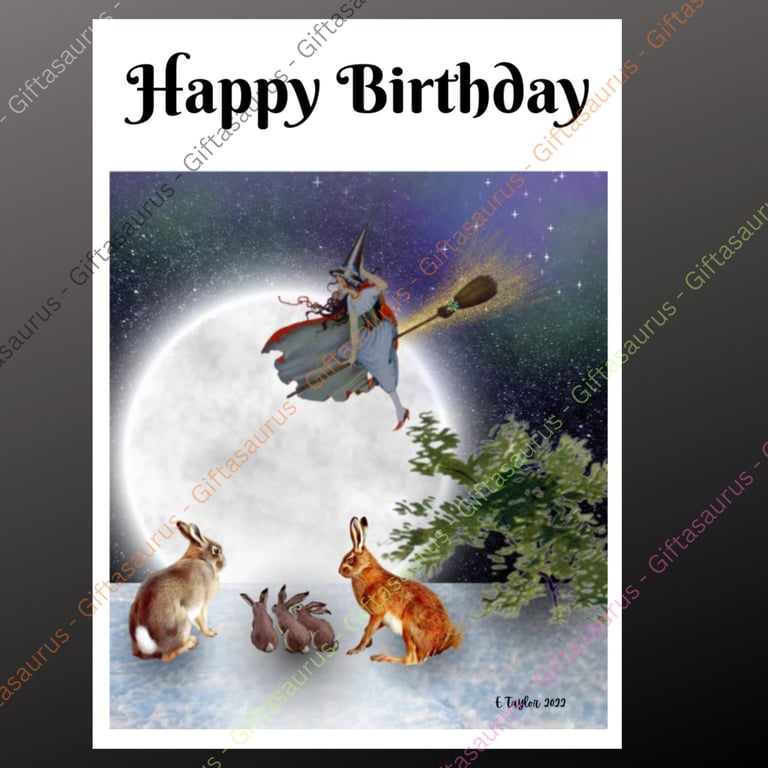 Personalised Birthday Card Plantable Seeded Wiccan Pagan Witch Witchy Gothic