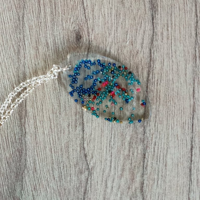 Handmade quirky unique micro beadNecklace 