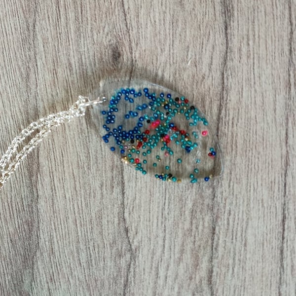 Handmade quirky unique micro beadNecklace 