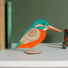 Standing Wooden Kingfisher Decoration - Hand Painted