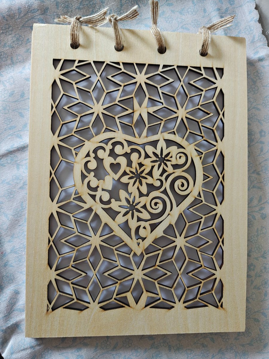 Decorative wooden notebook