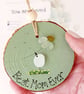 Sea Glass Mum Gift, Handmade Bird & Daisy Hanging Decoration, Mother's Day Gift - Image 5
