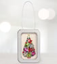 Christmas decoration, Christmas tree in a little tin, hanging decoration - Image 1