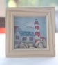 Seaside Scene in Shadow Box Frame with Pebbles - Image 1