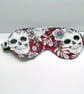 Gothic Red Skull Sleep Mask, Gift for Goth, Handmade Yorkshire - Image 3