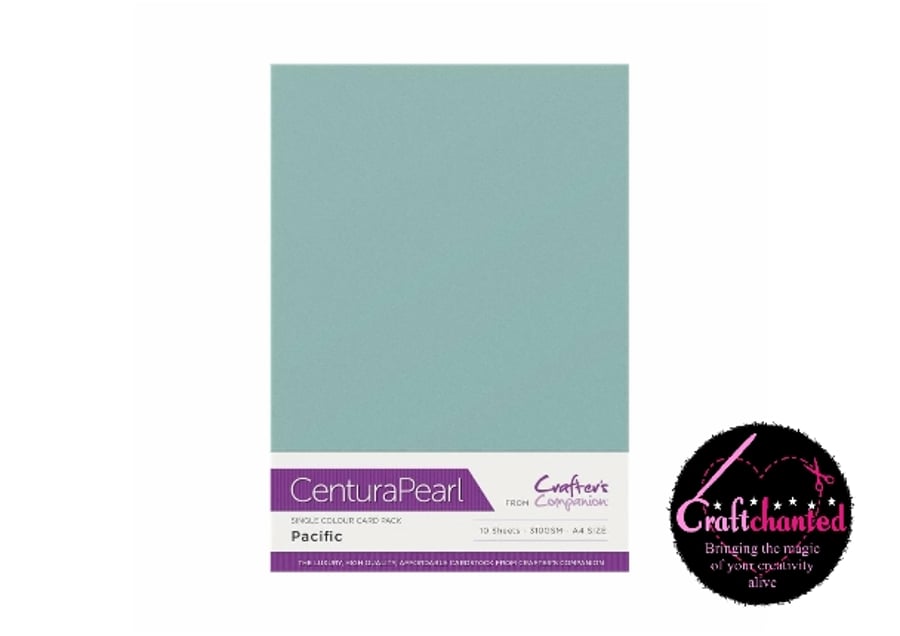 Crafter's Companion Centura Pearl - Single Colour - 10 Sheet Pack - Pacific