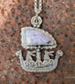 Hare Viking Ship with Tiffany Stone - Image 4