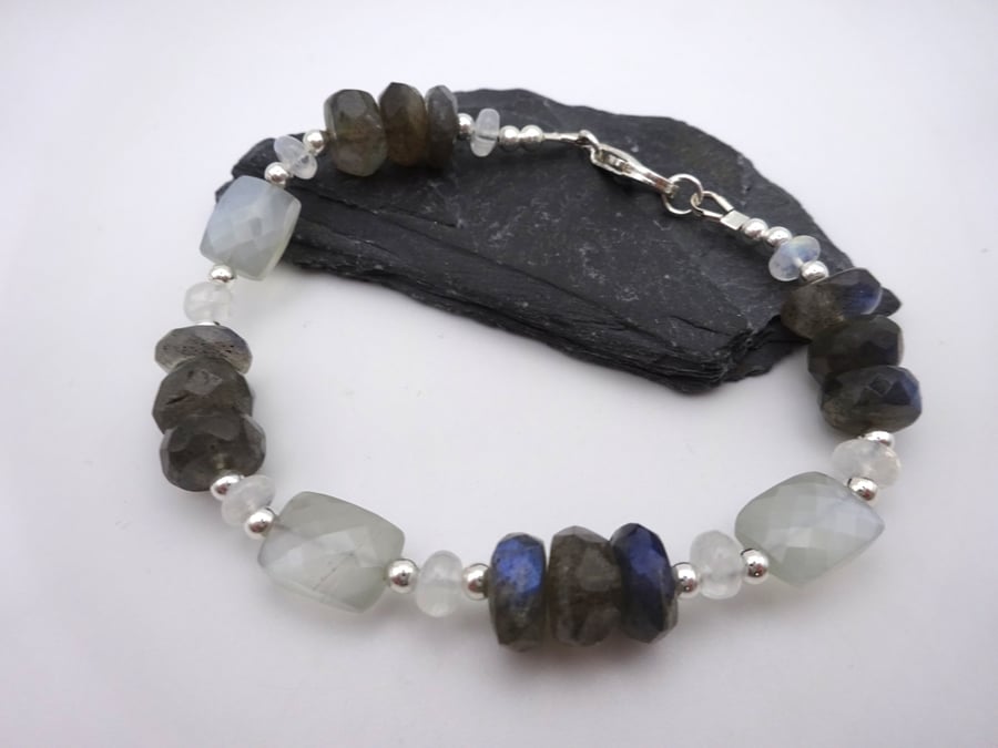 labradorite and moonstone bracelet