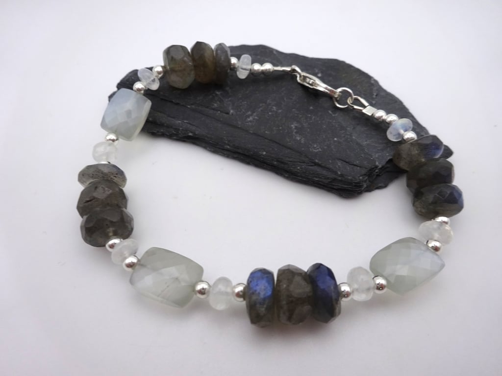 labradorite and moonstone bracelet