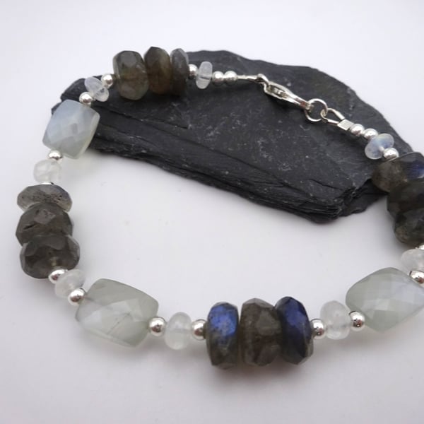 labradorite and moonstone bracelet