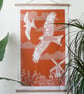 Red Kite Tea Towel Screen Printed Design Wall Art Hanger - Image 2