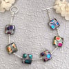 Czech Glass and Silver Boho Bracelet