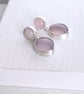 Rose Quartz and Lavendar Chalcedony Earrings - Image 4