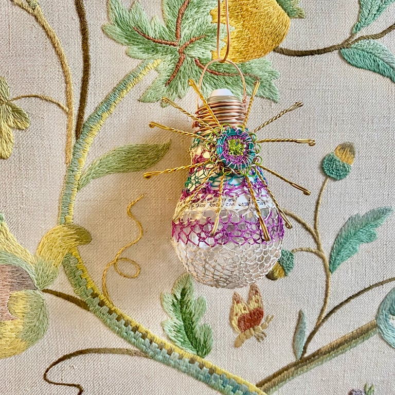 Totty bauble - repurposed lightbulb