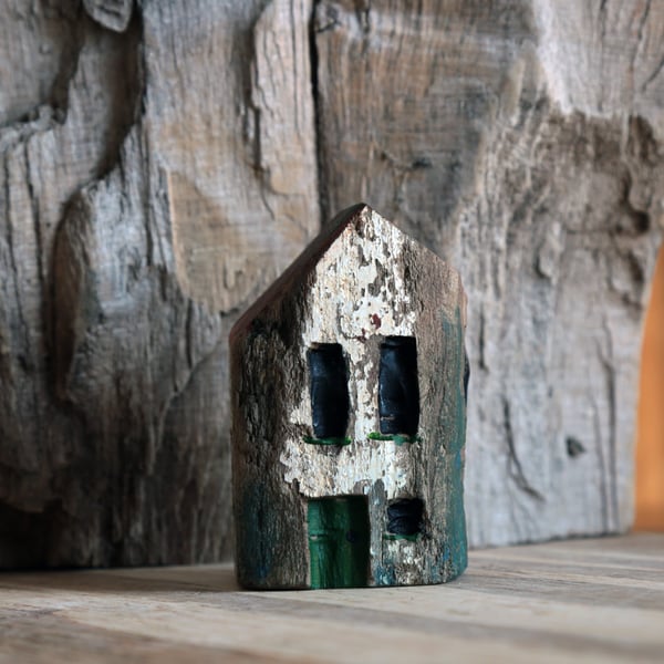 Wonky Driftwood Hoose, Driftwood Art from Scotland No14