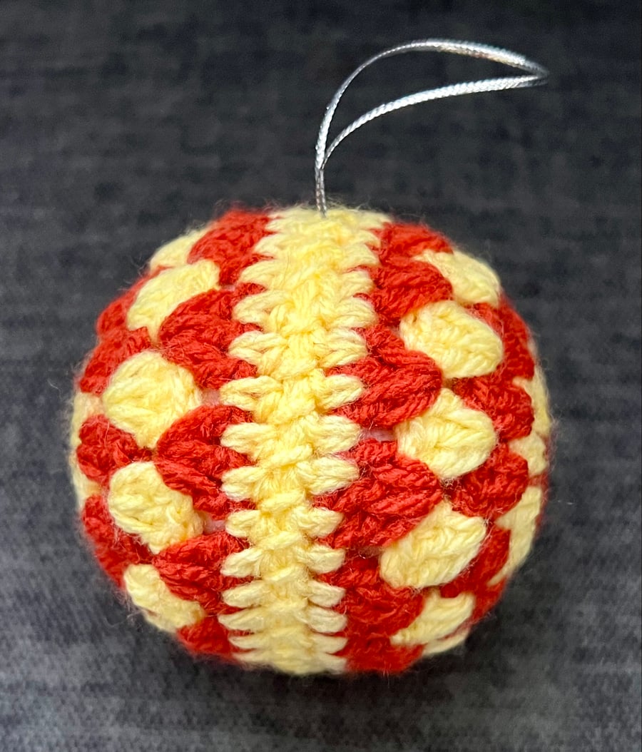 Christmas crochet bauble