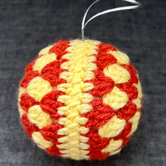 Christmas crochet bauble