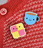 Kawaii Afternoon Tea Wooden Pin or Brooch Set - Choose Any 2 - Image 6